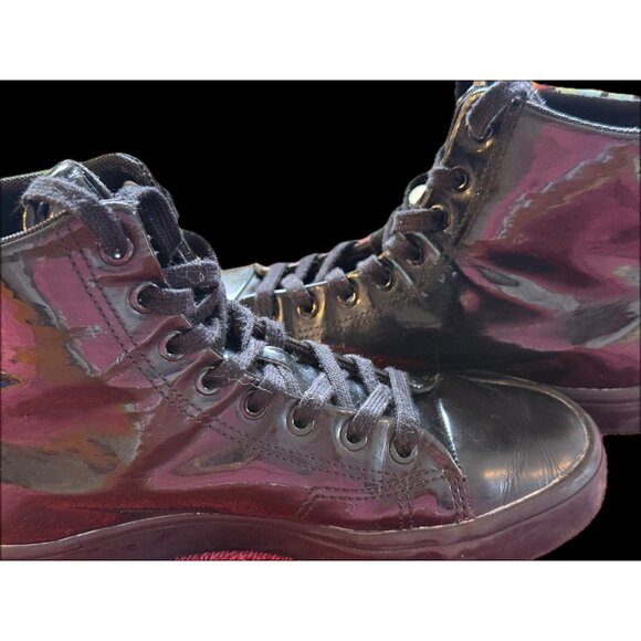 Adidas Womens Black Skeleton Graphic High Top Sneakers Size US 7 - Picture 15 of 16